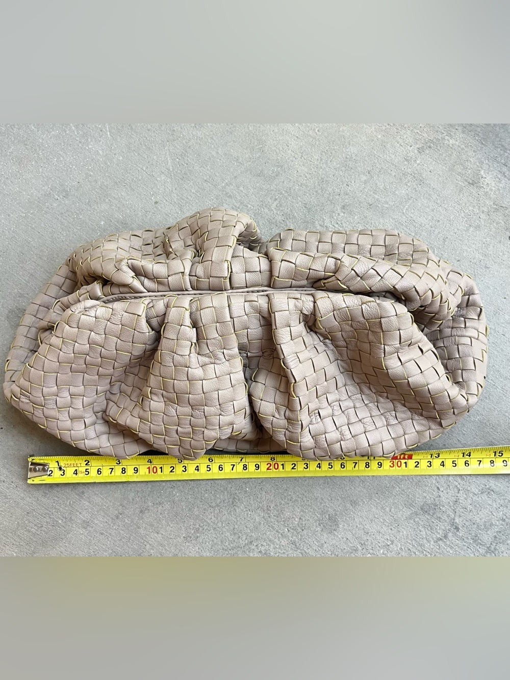 NWT Cleobella Gigi tan leather woven clutch - Picture 8 of 8